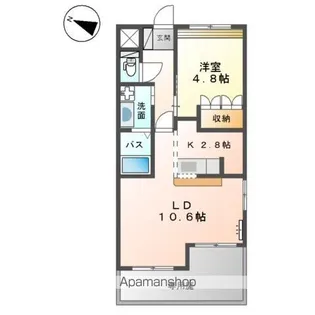 ABBEY ROAD Ⅱ【101号室】の間取り