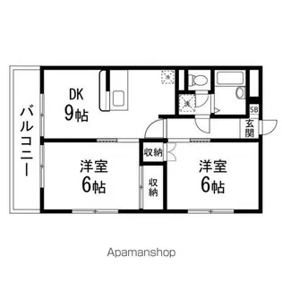 エトワール東仙台【101号室】の間取り
