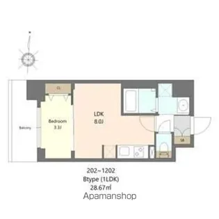 S-RESIDENCE難波西alter【6階】の間取り