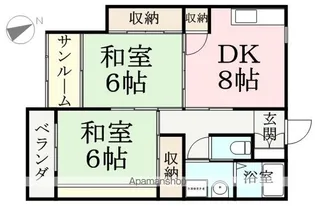 コーポ青山【305号室】の間取り
