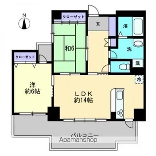 ストーンレイク子の浜【4階】の間取り