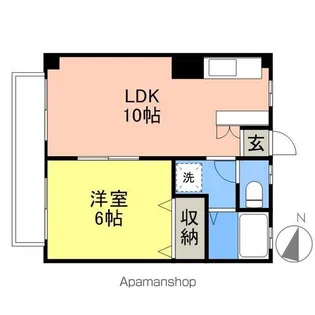 丸喜ハイツ【2階】の間取り