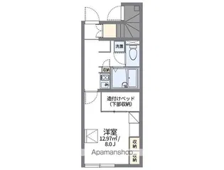 レオパレスマ レーヴ【105号室】の間取り