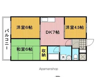 ランブレム天王山【410号室】の間取り