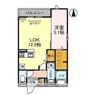 メゾン ド エスポワール北長尾【303号室】の間取り
