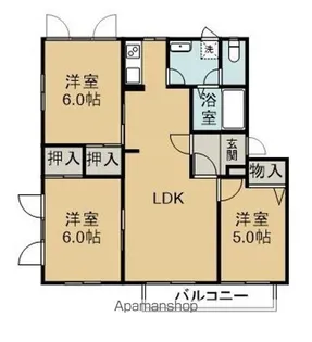 フレグランスモア綱島S棟【2階】の間取り