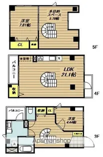 WAZU戸田公園【301号室】の間取り