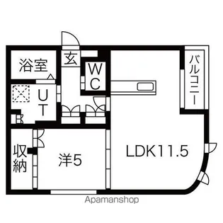 アベイユ【101号室】の間取り