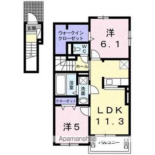 プリュレ【2階】の間取り