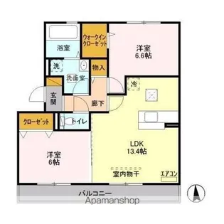 ラヴィエール【1階】の間取り