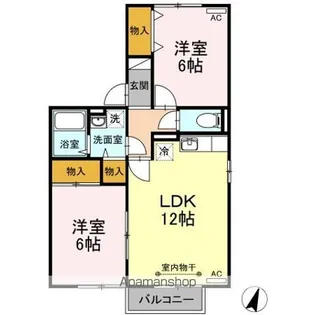 メゾン・ウェーブ A【2階】の間取り