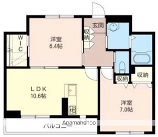 クオーレ【304号室】の間取り