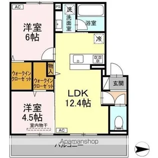 アレテー開出【2階】の間取り