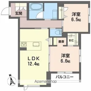 WAKURAS堰場【307号室】の間取り