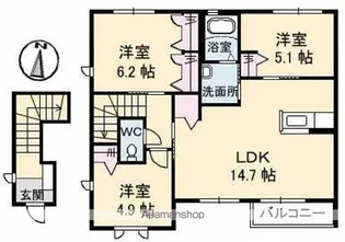 ブランシェ22【2階】の間取り