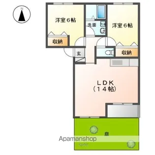 ロワ・ソレイユⅡ【1階】の間取り
