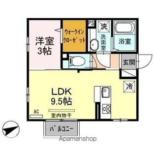 スクーデリア【2階】の間取り
