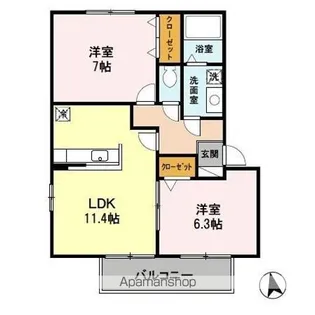 リビングタウン狭山池【2階】の間取り