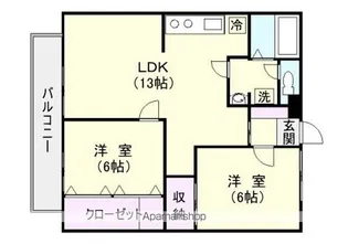 ウインズマンション【3階】の間取り