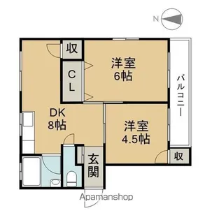 第2鈴江マンション【1階】の間取り