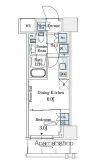 パークアクシス横浜伊勢佐木町通り【10階】の間取り