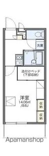レオパレスソレーユ Ⅱ【1階】の間取り