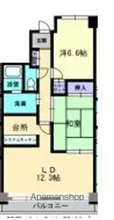 スカール道後【402号室】の間取り