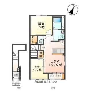 ロッシュ メゾン【2階】の間取り