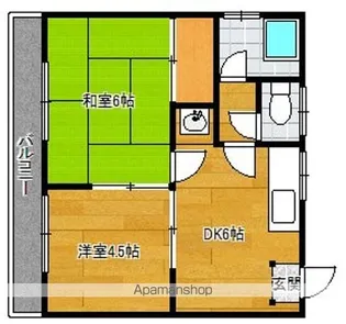中江コーポ【2階】の間取り
