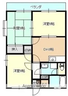 フローラルカーサ南【2階】の間取り