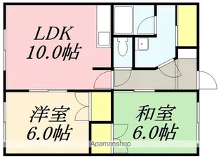 コーポ坂田【1F左号室】の間取り