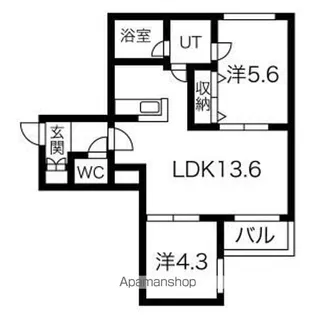 SUPREME(シュプリーム)【4階】の間取り
