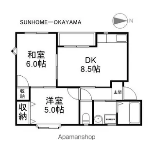 エクセレンス祇園【2階】の間取り