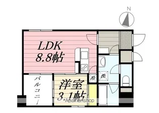 リアンシエルブルー香椎宮前【10階】の間取り