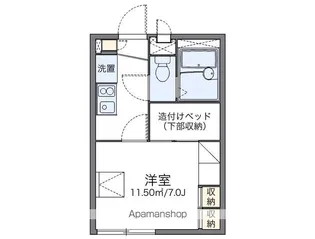 レオパレス吉根第2【1階】の間取り