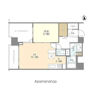 シティハウス東京新橋【10階】の間取り