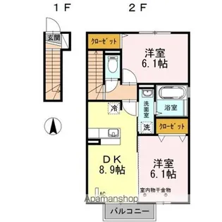 プレーンウォーク【2階】の間取り