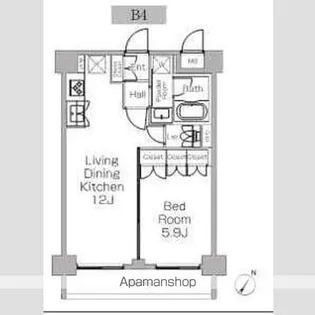 東京都世田谷区太子堂1丁目【マンション】の間取り