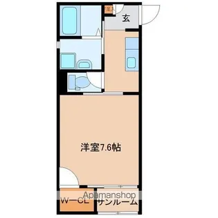 1Kの間取り画像