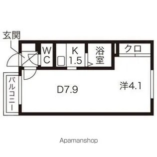 カサデューク澄川81【102号室】の間取り