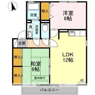フルールメゾン B棟【2階】の間取り