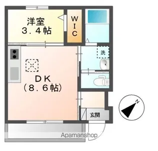 コリーナピアッタ【103号室】の間取り