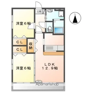 エクセレントN【1階】の間取り