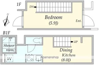 ル・トラン代々木公園【y104号室】の間取り
