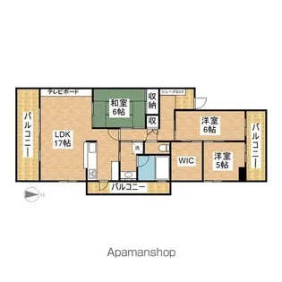 センチュリーステイツ高岳【1105号室】の間取り