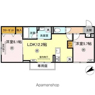 セルヴェール【1階】の間取り
