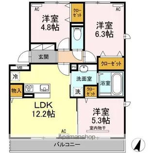オッツ池田【3階】の間取り