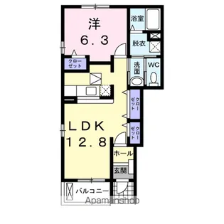 シャイン・アベ【1階】の間取り