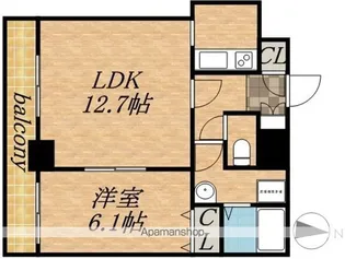 ティアラタワー中島倶楽部【2階】の間取り