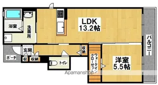 シャーメゾンアミコート【1階】の間取り